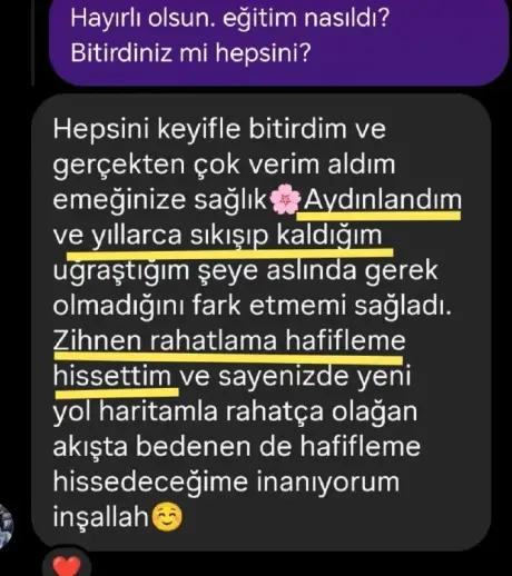 Katılımcı mesajı