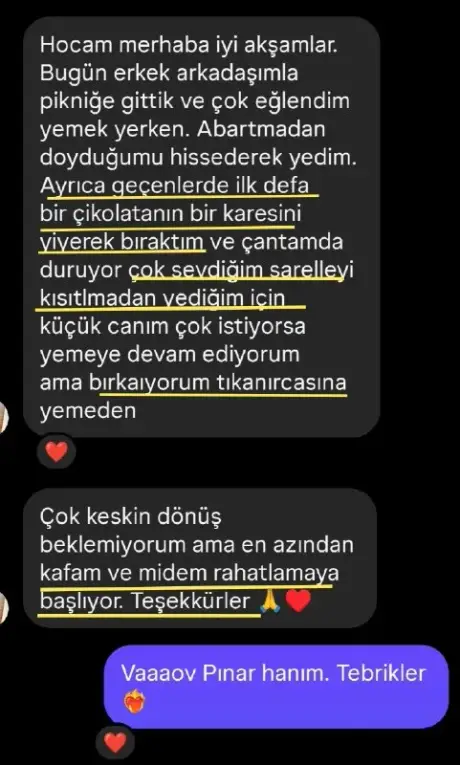 Katılımcı mesajı