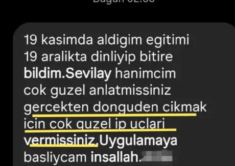 Katılımcı mesajı