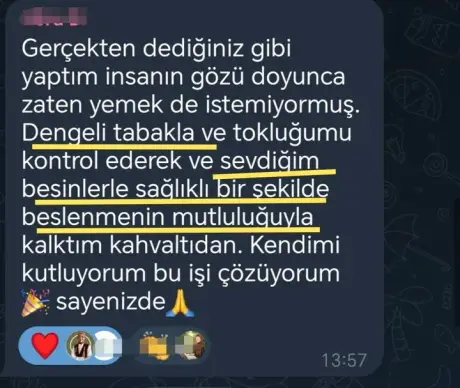 Katılımcı mesajı