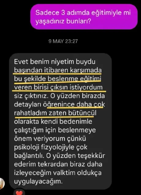 Katılımcı mesajı