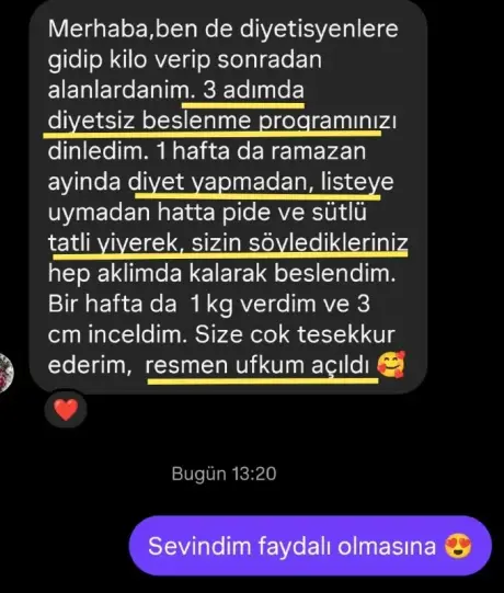 Katılımcı mesajı