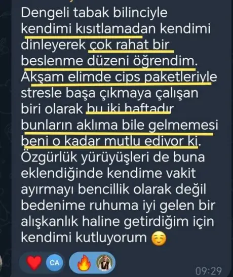 Katılımcı mesajı