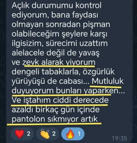 Katılımcı mesajı