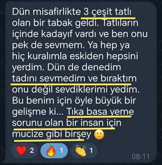 Katılımcı mesajı