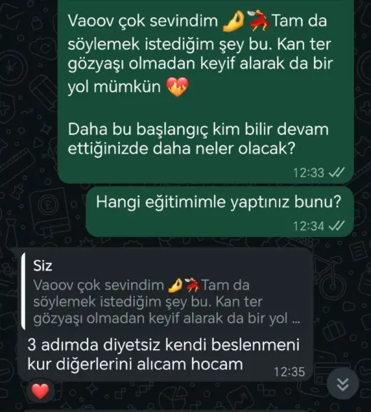 Katılımcı mesajı