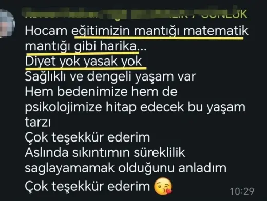 Katılımcı mesajı
