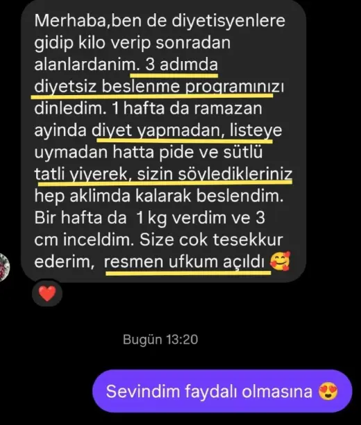 Katılımcı mesajı