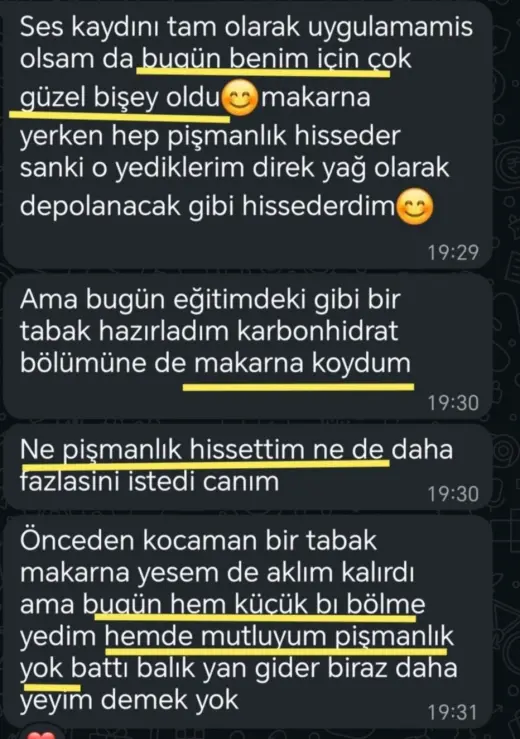Katılımcı mesajı