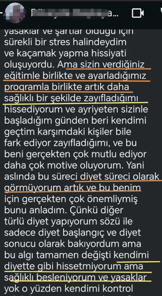 Katılımcı mesajı