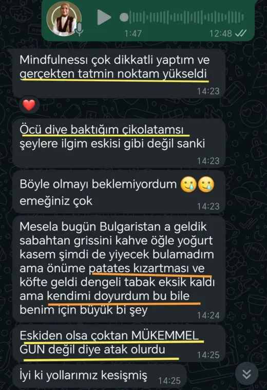 Katılımcı mesajı