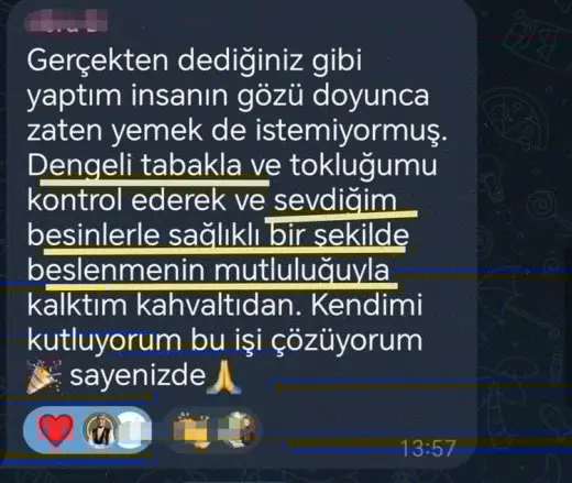 Katılımcı mesajı